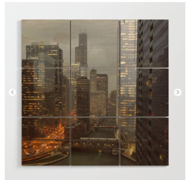 A piece of art is shown for decoration.